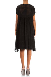 Romantic Black Light Silk Midi Dress 2