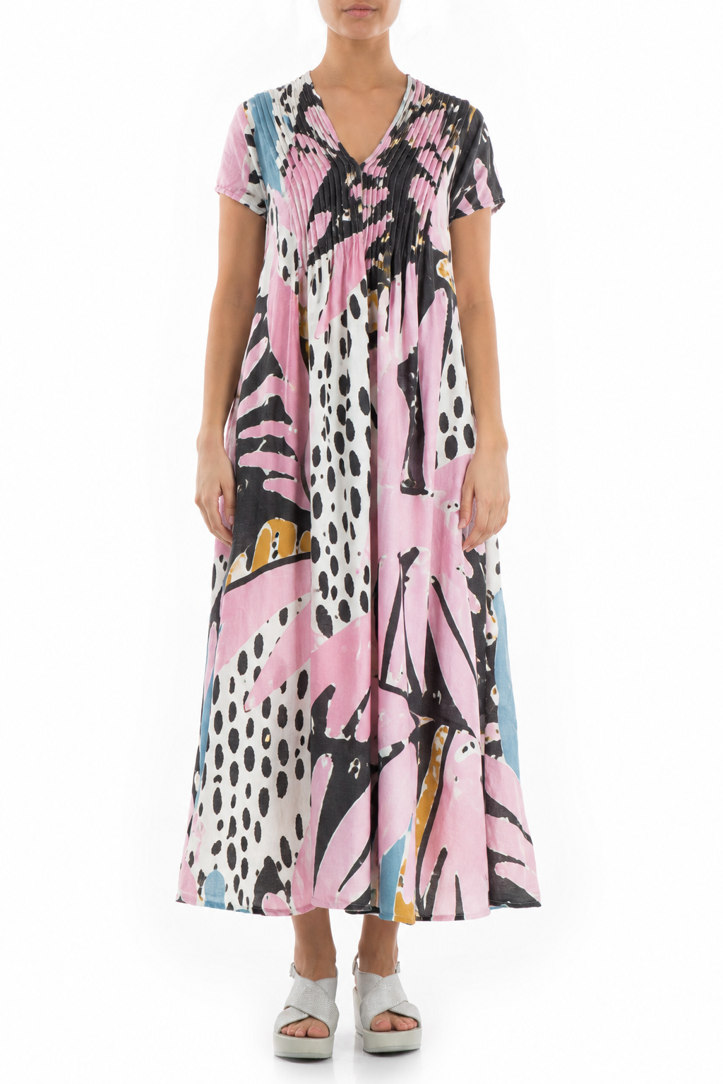 Romantic Desert Bloom Linen Dress