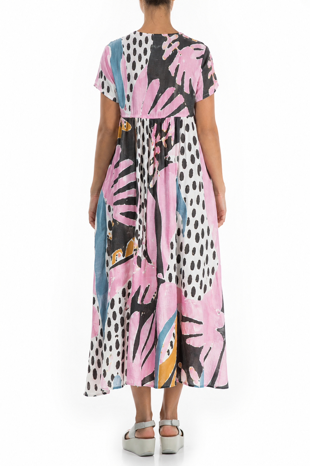 Romantic Desert Bloom Linen Dress