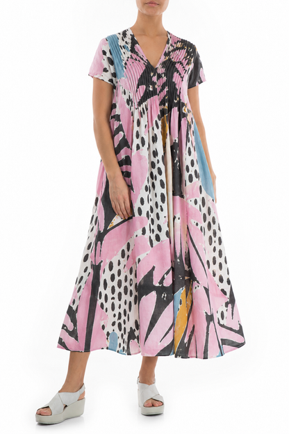 Romantic Desert Bloom Linen Dress