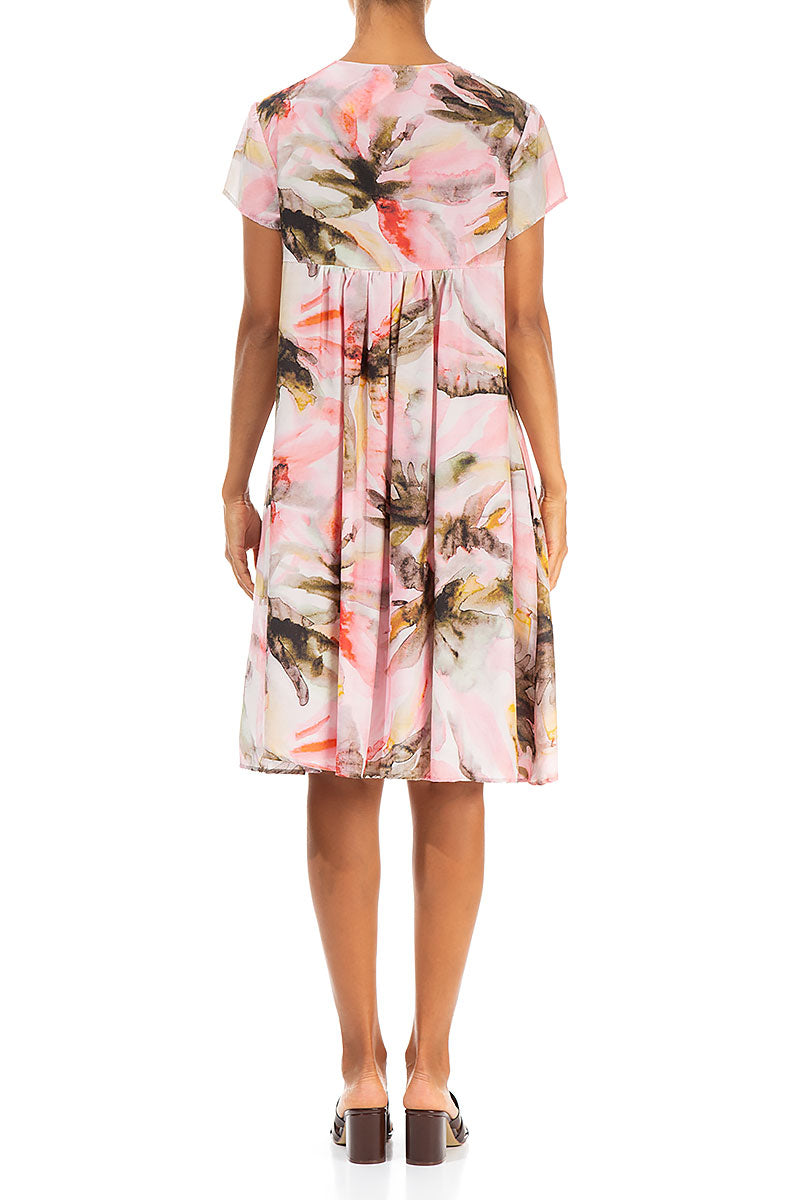 Romantic Front Tucks Oasis Silk Bamboo Dress 2