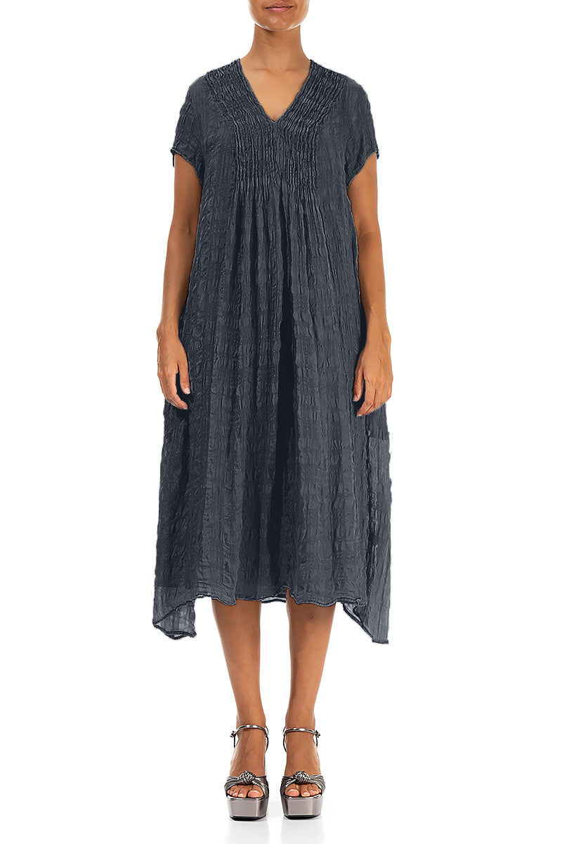 Romantic Graphite Light Silk Dress 1