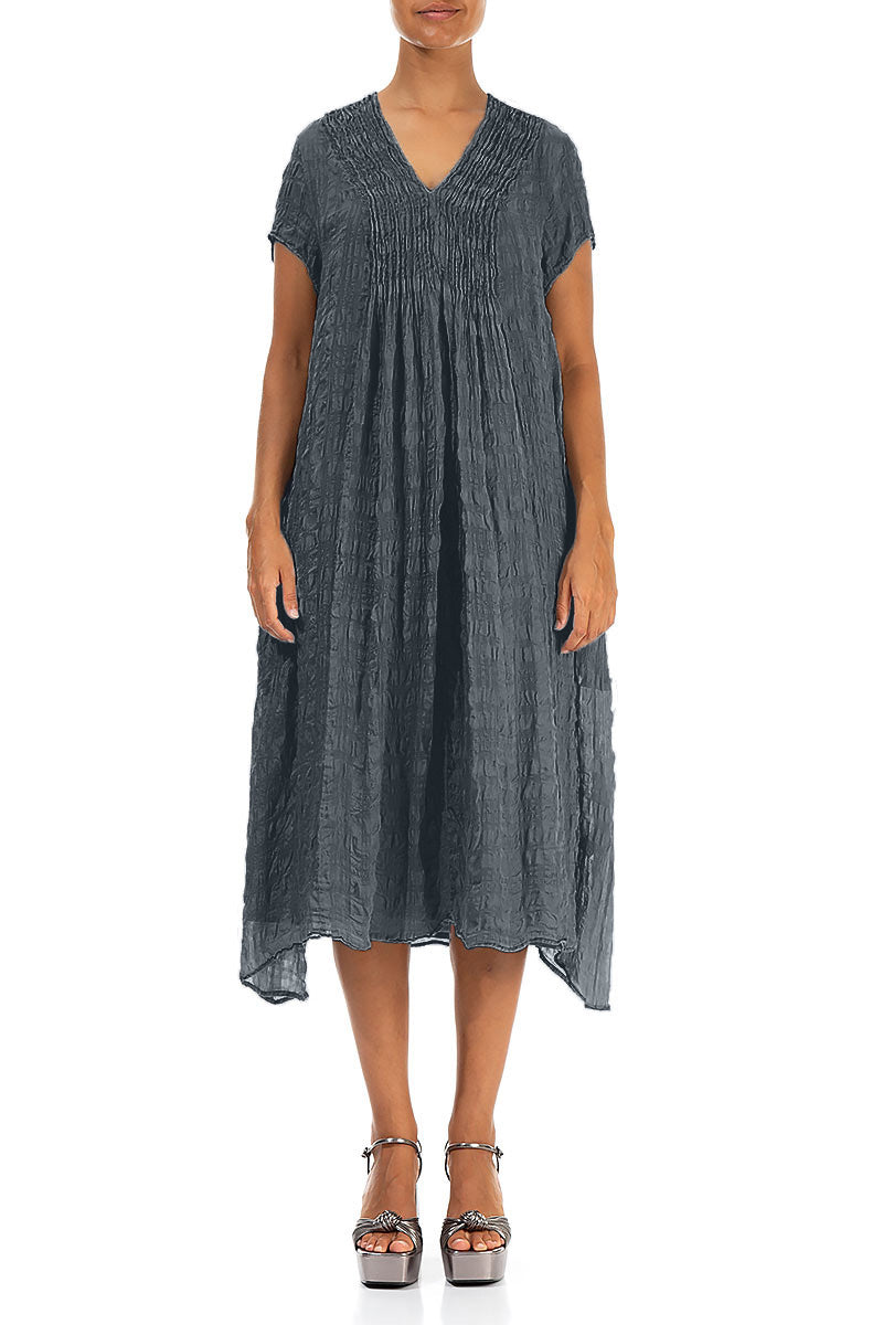 Romantic Graphite Light Silk Dress 1