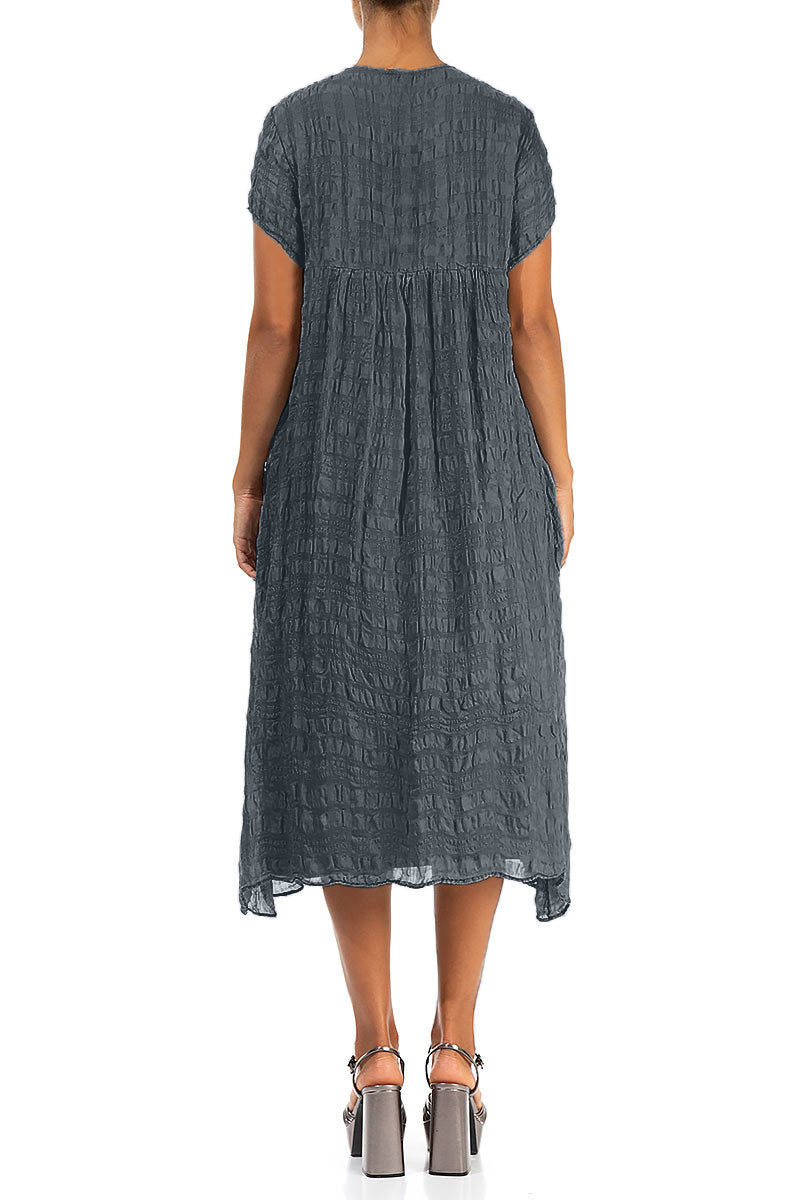 Romantic Graphite Light Silk Dress 2