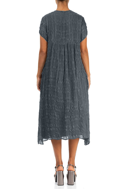 Romantic Graphite Light Silk Dress 2