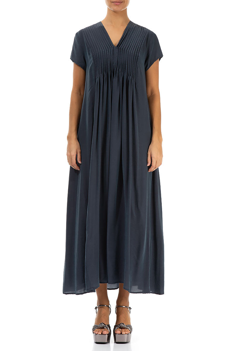 Romantic Graphite Silk Bamboo Dress 2