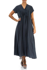 Romantic Graphite Silk Bamboo Dress 5