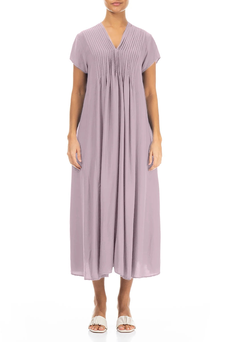 Romantic Lilac Silk Bamboo Dress 1