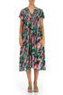 Romantic Paint Charm Silk Bamboo Midi Dress 1