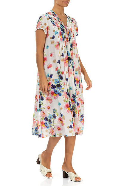 Romantic Primrose Silk Bamboo Midi Dress