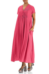 Romantic Raspberry Silk Bamboo Dress 4