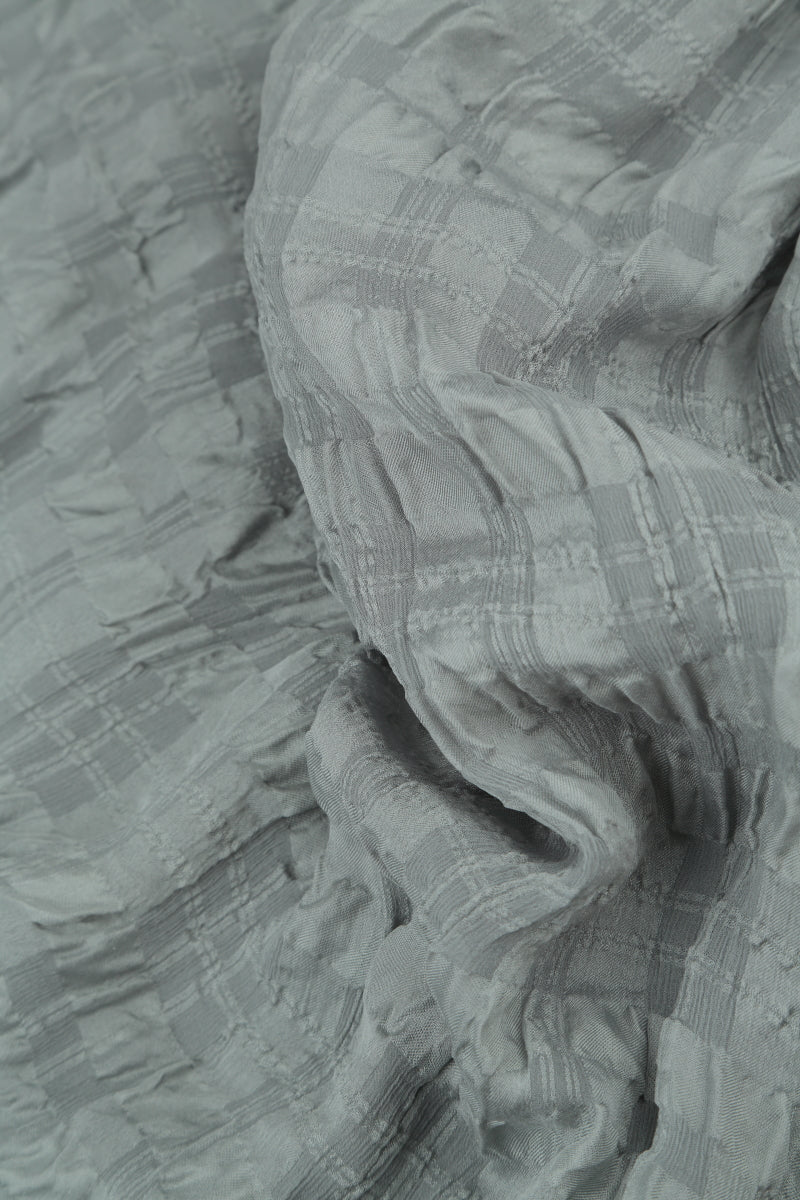 Romantic Grey Sage Light Silk Dress 5