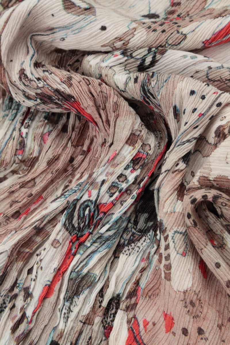 Romantic Savannah Silk Viscose Midi Dress 6