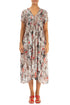 Romantic Savannah Silk Viscose Midi Dress 1
