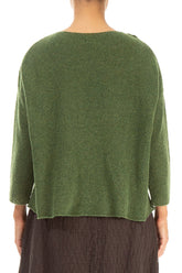 Rosette Dark Sage Wool Sweater 2