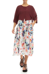 Rounded Antique Ruby Linen Cardigan 4