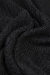 Rounded Black Linen Cardigan 5