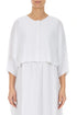 Rounded White Linen Cardigan 1