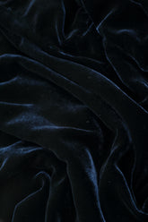 Royal Blue Double Silk Velvet Scarf 4