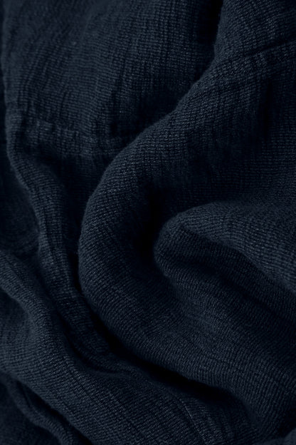 Royal Blue Mélange Linen Jacket Blouse 5