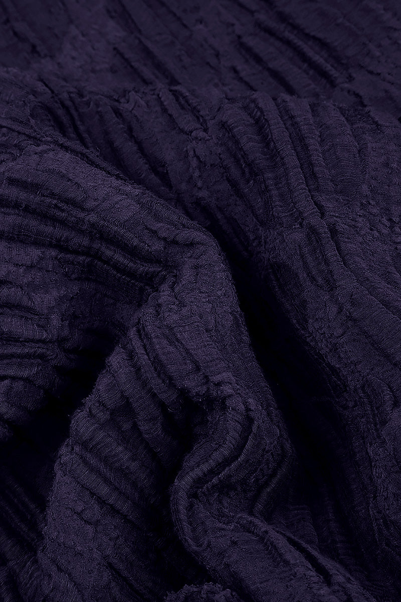 Royal Purple Circle Etuikleid aus Seidenleinen