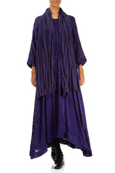 Royal Purple Crumpled Pure Silk Scarf 2