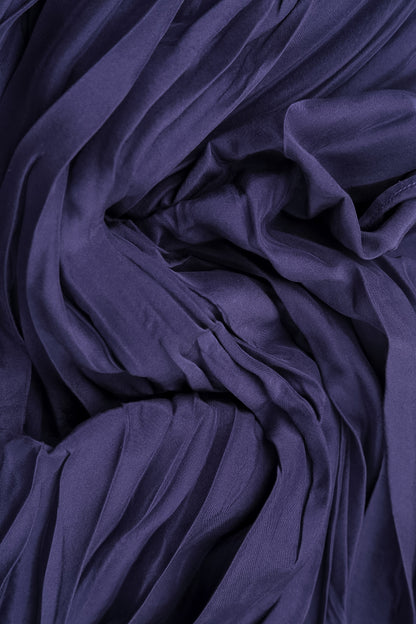 Royal Purple Crumpled Pure Silk Skirt 5