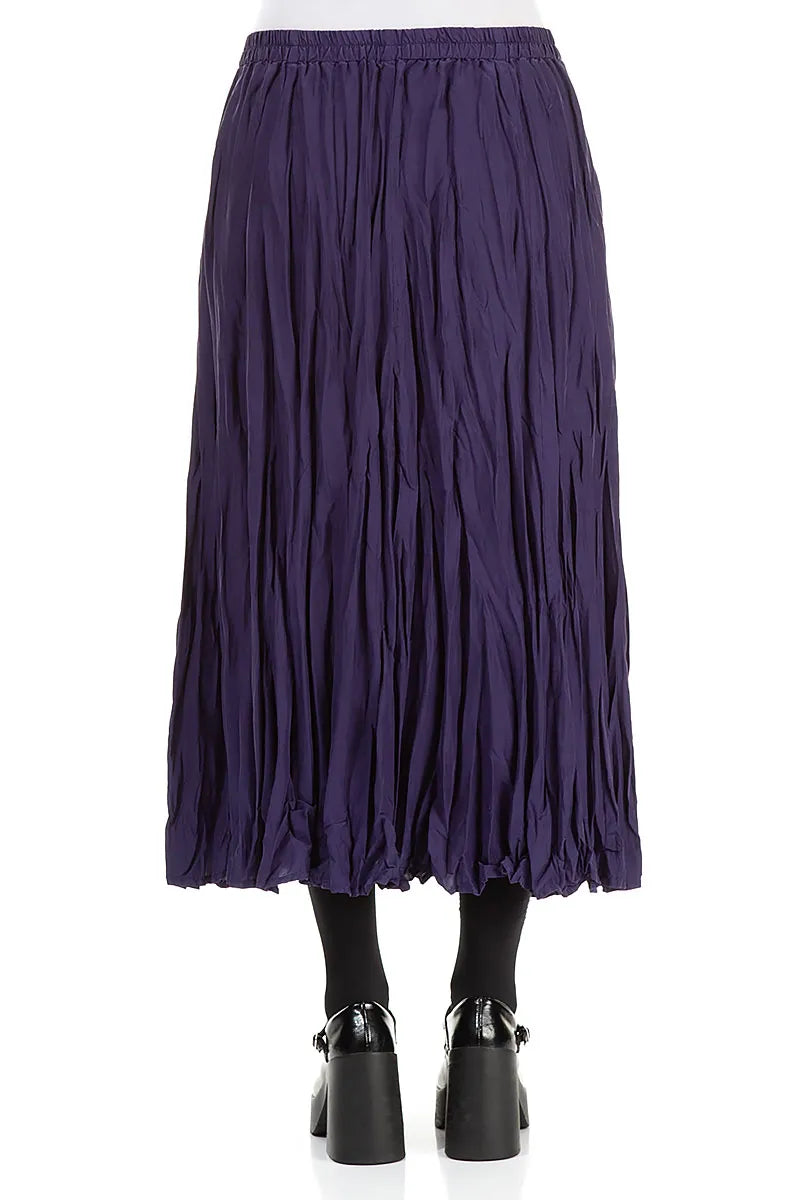 Royal Purple Crumpled Pure Silk Skirt 2