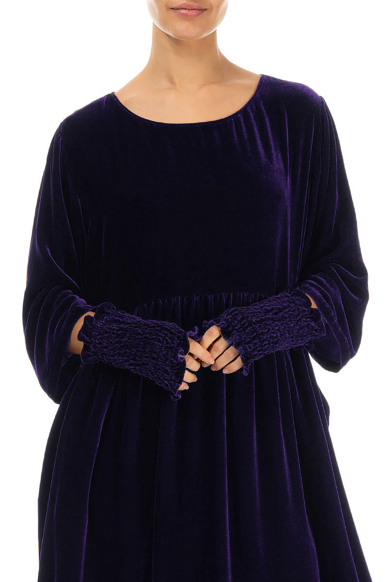 Royal Purple Silk Velvet Wristlets 3