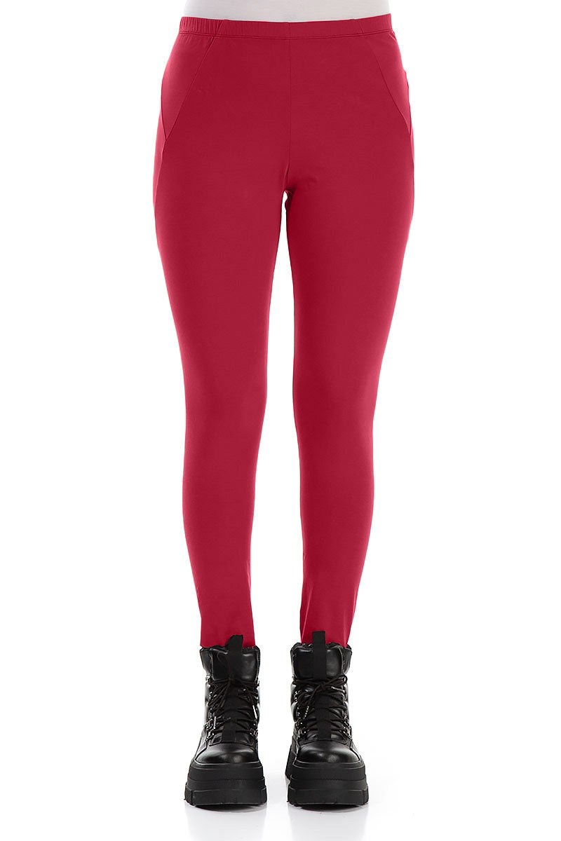 Rouge rubis Coton Leggings