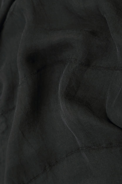 Jupe froncée en mousseline de soie bleu graphite