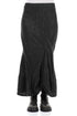 Ruched Crinkled Black Silk Linen Skirt 1