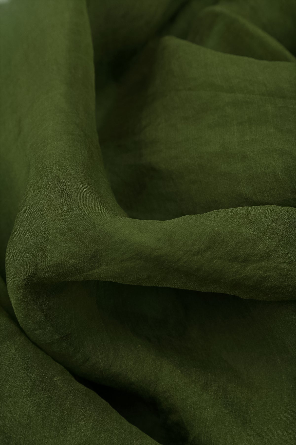 Ruched Shamrock Green Silk Chiffon Skirt 4