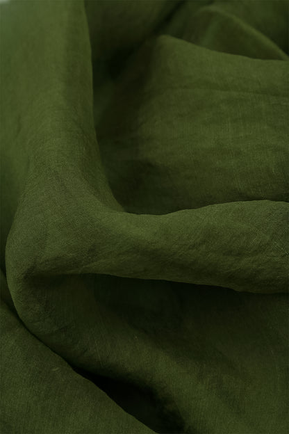 Ruched Shamrock Green Silk Chiffon Skirt 4
