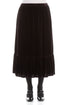 Ruffled Hemline Vintage Violet Silk Velvet Skirt 1
