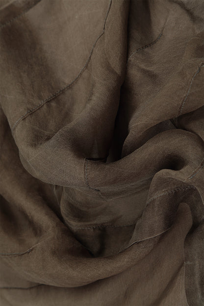 Ruffled Silver Sage Silk Chiffon Skirt 5