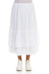 Ruffled White Gauze Linen Skirt 1