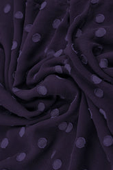 Layered Dotty Royal Purple Silk Midi Dress 5