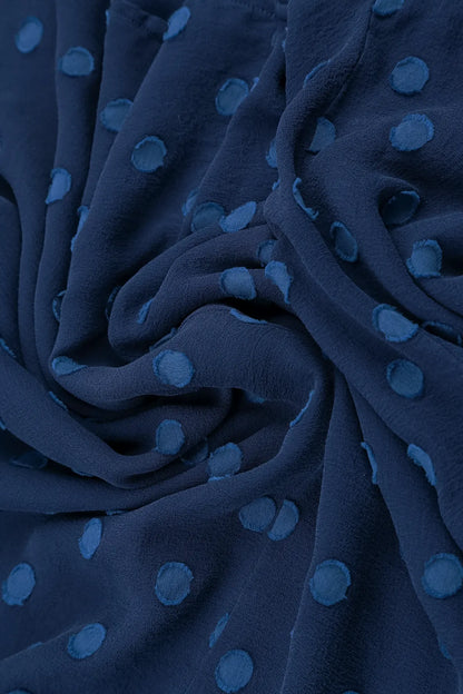 Dotty Royal Blue Silk Scarf 4