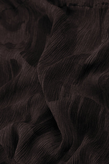 Balloon Forest Brown Paintwave Silk Viscose Dress 5