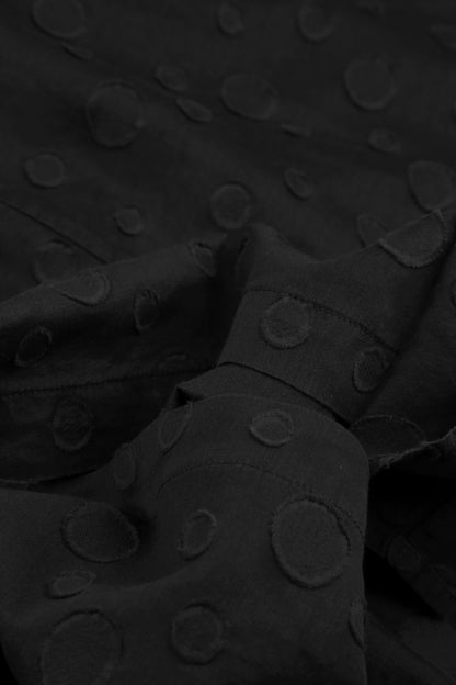 Layered Dotty Black Silk Cotton Tunic