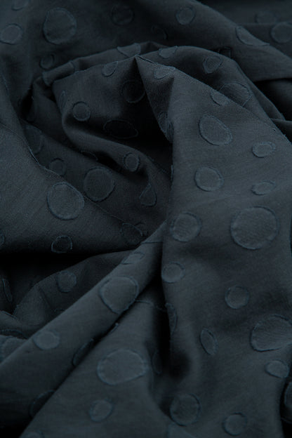 Dotty Midnight Blue Silk Cotton Skirt
