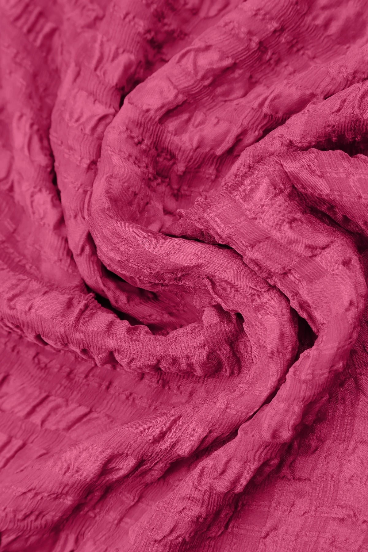 Layered Fuchsia Textured Light Silk Dress