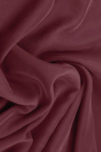 Romantic Antique Ruby Silk Bamboo Dress