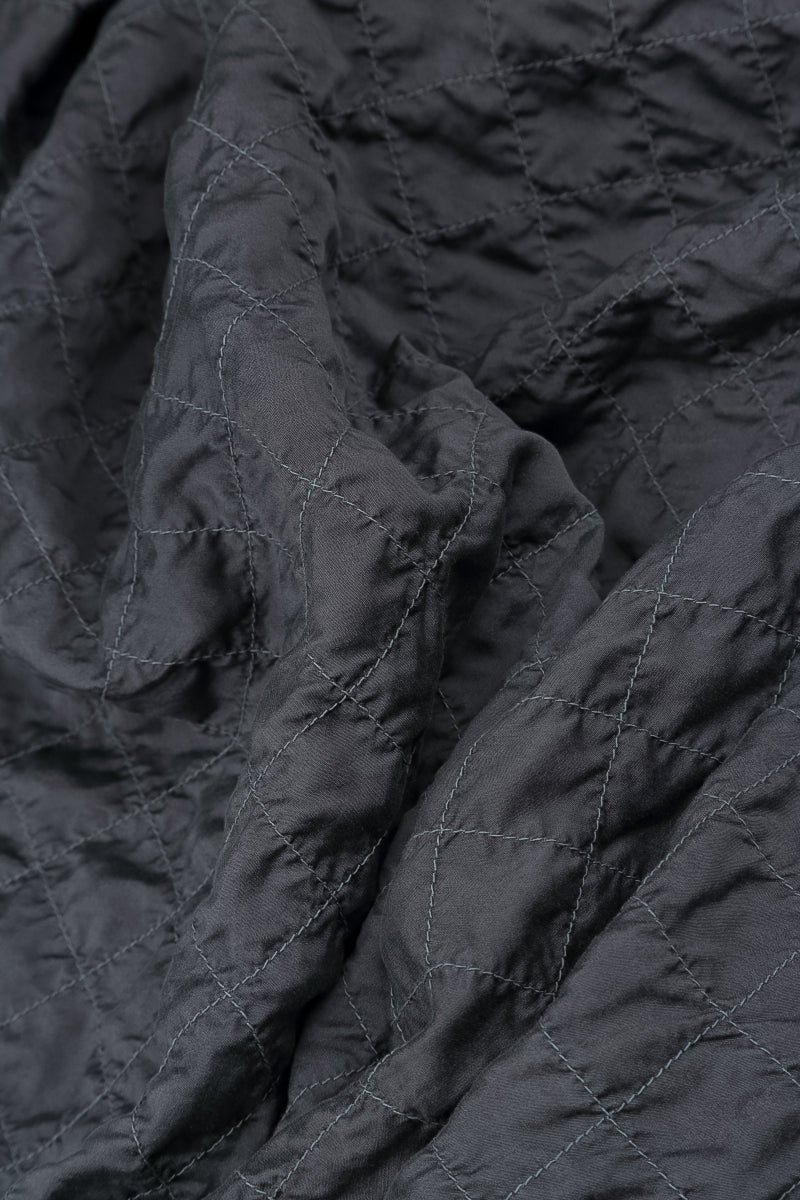 V-Neck Charcoal Pleated Silk Bamboo Dress 6