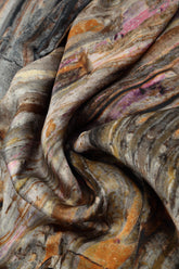 Abstract Woodland Pintuck Silk Blouse 5