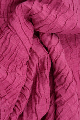 Loose Crinkled Fuchsia Silk Linen Shirt 5