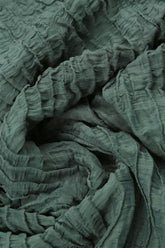 Dropped Edge Sage Crinkled Silk Tunic 5