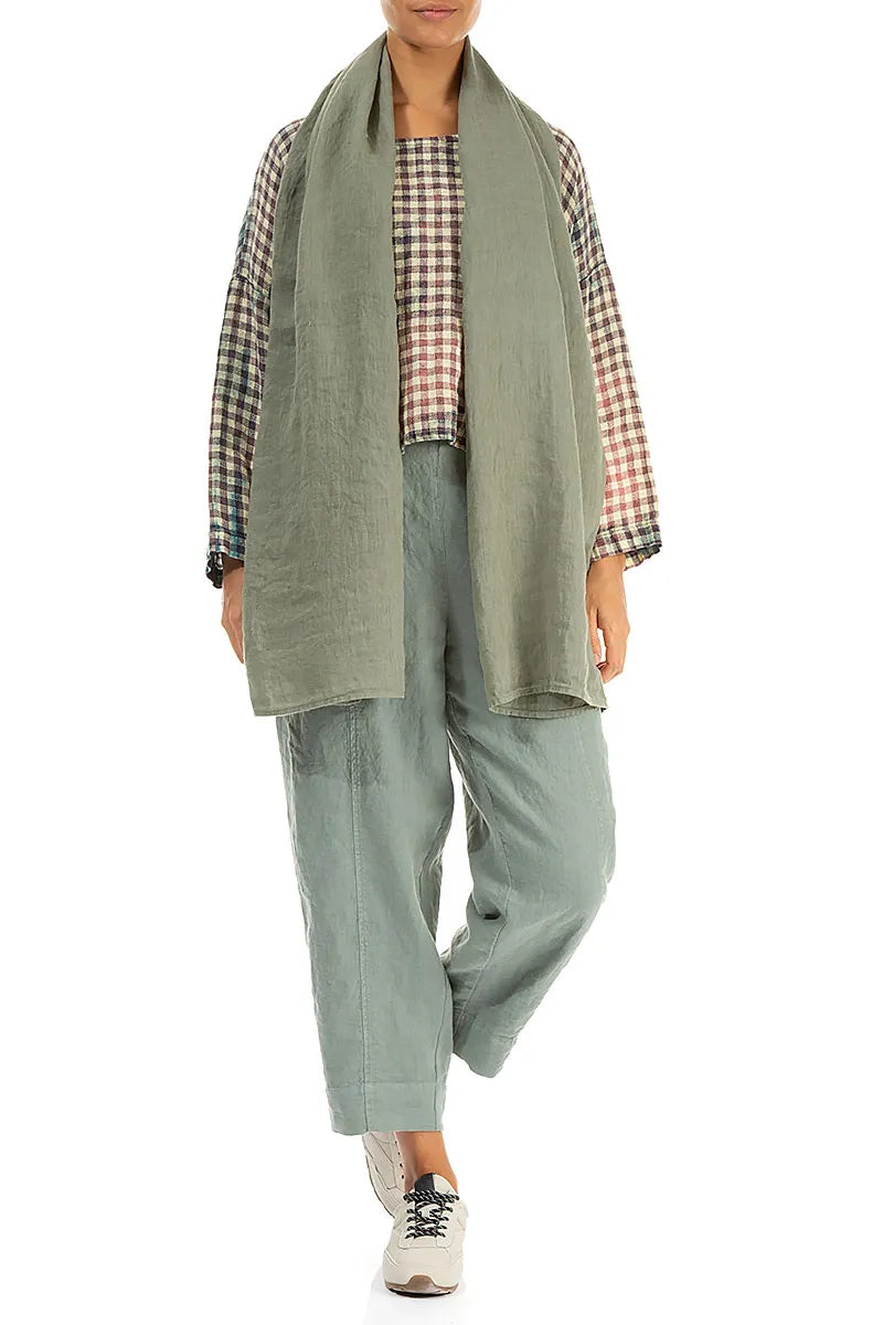 Sage Gauze Linen Scarf