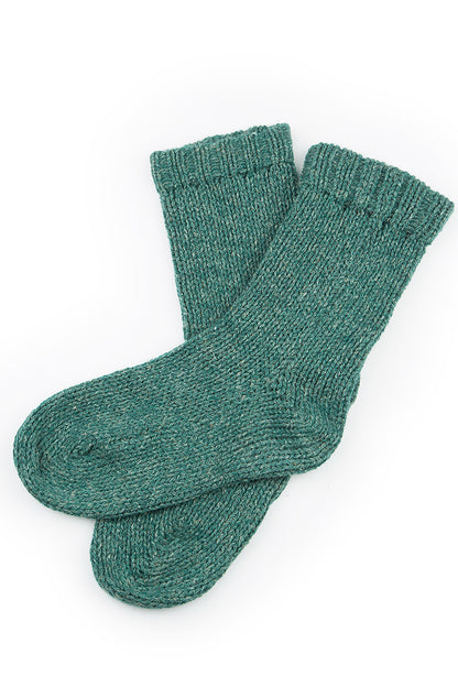 Salbeigrüne Woll-Leinen-Socken